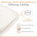 Alpaka Bettdecke | Engelshof Alpakas M&uuml;nsterland | ganzjahrestauglich | temperaturausgleichend | atmungsaktiv &amp; trocken | Ganzjahresdecke | 200x200cm