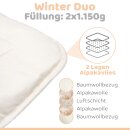 Engelshof Alpaka Bettdecke "Farisa" Winter Duo 200x220cm
