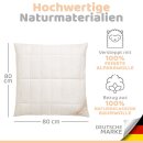 Alpaka Kissenh&uuml;lle | Engelshof Alpakas M&uuml;nsterland | Kopfkissen | optimales Schlafkima | trocken &amp; atmungsaktiv | ohne F&uuml;llung - nur Bezug | 80x80cm