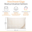 Alpaka Kissen | Engelshof Alpakas M&uuml;nsterland | Kopfkissen | optimales Schlafkima | trocken &amp; atmungsaktiv | mit Alpakavlies gef&uuml;llt | 40x60cm