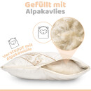 Alpaka Kissen | Engelshof Alpakas M&uuml;nsterland | Kopfkissen | optimales Schlafkima | trocken &amp; atmungsaktiv | mit Alpakavlies gef&uuml;llt | 40x60cm