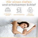 Alpaka Kissen | Engelshof Alpakas M&uuml;nsterland | Kopfkissen | optimales Schlafkima | trocken &amp; atmungsaktiv | mit Schurwollk&uuml;gelchen gef&uuml;llt | 40x60cm