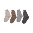 Alpakawoll‑Socken mitteldick in Naturt&ouml;nen &ndash; 92 % Alpakawolle
