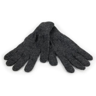 Engelshof Alpaka Strickhandschuhe Finger Anthrazit