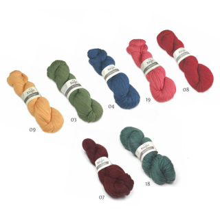 Alpaka Strickwolle 100% Alpaka 100g im Strang - bunt...