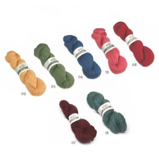 Alpaka Strickwolle 100% Alpaka 100g im Strang - bunt...