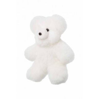 Fell-Teddy 15cm Alpaka-Kuscheltier von APU KUNTUR Weiß