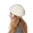 Beret BIESEN Basken-M&uuml;tze aus reinem Alpaka Damen Wollwei&szlig;