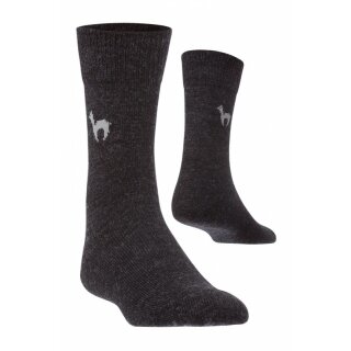 Alpaka BUSINESS SOCKEN elegante Strick-Socke für Herren und Damen- Dunkelgrau 36-38