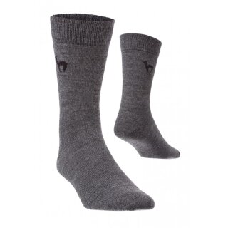 Alpaka BUSINESS SOCKEN elegante Strick-Socke - Hellgrau...