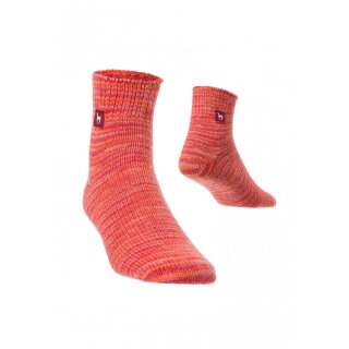 Alpaka Freizeitsocken – rot meliert