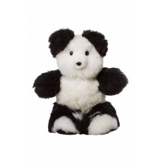 Fell-Teddy 50cm Alpaka-Kuscheltier von APU KUNTUR Schwarz-Weiß
