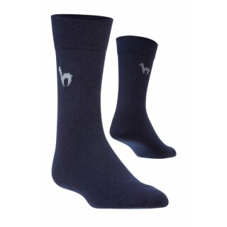APU KUNTUR Alpaka BUSINESS SOCKEN elegante Strick-Socke - Blau