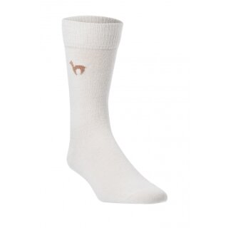 APU KUNTUR Alpaka BUSINESS SOCKEN elegante Strick-Socke - Wei&szlig;