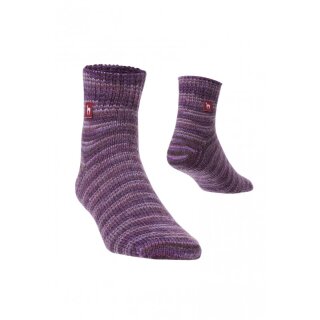 Alpaka Freizeitsocken – violett meliert