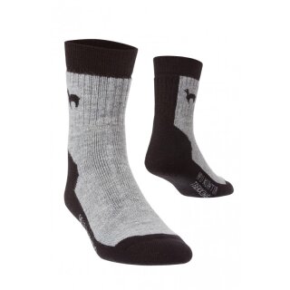 Alpaka Trekking Socken – Schwarz-Grau
