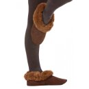 APU KUNTUR Alpaka FELL-PANTOFFELN mit Alpakafell Kragen 35/36