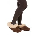 APU KUNTUR Alpaka FELL-PANTOFFELN mit Alpakafell Kragen 37/38