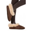 APU KUNTUR Alpaka FELL-PANTOFFELN mit Alpakafell Kragen 43/44