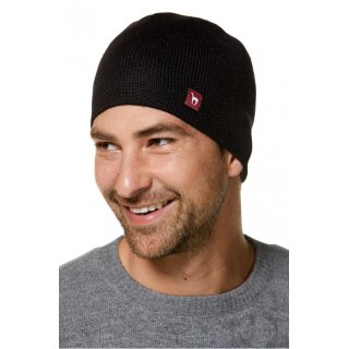 APU KUNTUR WENDEMÜTZE aus Baby Alpaka Damen Herren Beanie - Schwarz / Grau M