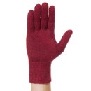 APU KUNTUR Fingerhandschuhe UNI aus Baby Alpaka Rot meliert M