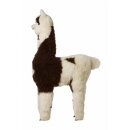 Fell-Alpaka 130cm Naturfell Kuscheltier von APU KUNTUR Braun-Wei&szlig;