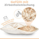 Alpaka Zirbenkissen | Engelshof Alpakas M&uuml;nsterland | optimales Schlafkima | beruhigender Zirbenduft | Alpakakissen mit Zirbenholzmischung | 80x80cm