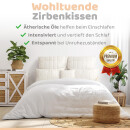 Alpaka Zirbenkissen | Engelshof Alpakas M&uuml;nsterland | optimales Schlafkima | beruhigender Zirbenduft | Alpakakissen mit Zirbenholzmischung | 80x80cm