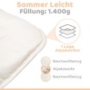 Alpaka Bettdecke | Engelshof Alpakas M&uuml;nsterland | h&ouml;chste Atmungsaktivit&auml;t | optimale Temperaturregulierung| leichte Sommerdecke | 220x240cm