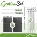 Tiny Garden Pflanzenschilder aus Schiefer 10er Set - mit Edelstahlstab Rund