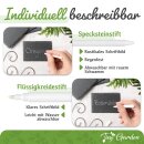 Tiny Garden Pflanzenschilder  aus Schiefer 10er Set - mit Edelstahlstab Rechteckig