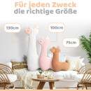 Alpaka Seitenschl&auml;ferkissen XXL | Engelshof Farm | Extra weich &amp; 75 cm lang | Farbe Braun | Alpaka Kissen | Kuscheltier f&uuml;r Erwachsene | Schlafhilfe