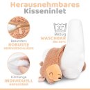 Alpaka Seitenschl&auml;ferkissen XXL | Engelshof Farm | Extra weich &amp; 130 cm lang | Farbe Braun | Alpaka Kissen | Kuscheltier f&uuml;r Erwachsene | Schlafhilfe