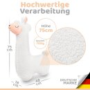 Alpaka Seitenschl&auml;ferkissen XXL, 75 cm lang, Wei&szlig; &ndash; Produktansicht 2