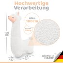 Alpaka Seitenschl&auml;ferkissen XXL, 100 cm lang, Wei&szlig; &ndash; Produktansicht 2