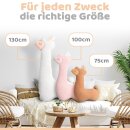 Alpaka Seitenschl&auml;ferkissen XXL | Engelshof Farm | Extra weich &amp; 75 cm lang | Farbe Rosa | Alpaka Kissen | Kuscheltier f&uuml;r Erwachsene | Schlafhilfe