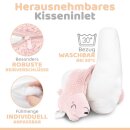 Alpaka Seitenschl&auml;ferkissen XXL | Engelshof Farm | Extra weich &amp; 130 cm lang | Farbe Rosa | Alpaka Kissen | Kuscheltier f&uuml;r Erwachsene | Schlafhilfe