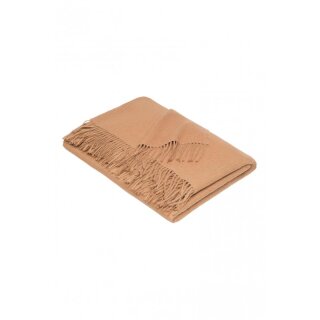 APU KUNTUR Alpaka Tagesdecke UNI aus 100% Baby Alpaka kamel