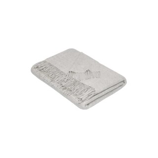 APU KUNTUR Alpaka Tagesdecke UNI aus 100% Baby Alpaka silbergrau