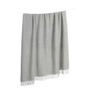 APU KUNTUR Alpaka Tagesdecke UNI aus 100% Baby Alpaka silbergrau