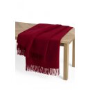 APU KUNTUR Alpaka Tagesdecke UNI aus 100% Baby Alpaka weinrot