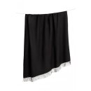 APU KUNTUR Alpaka Tagesdecke FISCHGR&Auml;T aus 100% Baby Alpaka schwarz-braun