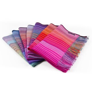 etiqueta blanca Stola Schal Regenbogen Rot