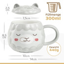 Engelshof Alpakatasse, Teetasse, Kaffeetasse, Alpaka Tasse mit Deckel in Grau