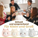 Engelshof Alpakatasse, Teetasse, Kaffeetasse, Alpaka Tasse mit Deckel in Grau