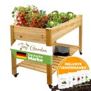 Tiny Garden Hochbeet aus Holz mit Rollen