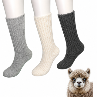 Alpaka Kuschelsocken 100% Alpakawolle