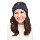 APU KUNTUR Alpaka Stirnband SUAVE Twist aus 100% Baby Alpaka blau