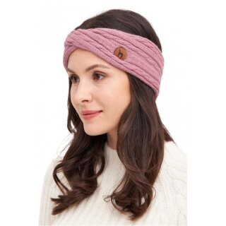 APU KUNTUR Alpaka Stirnband SUAVE Twist aus 100% Baby Alpaka rosa