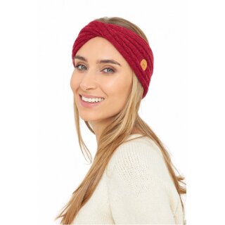 APU KUNTUR Alpaka Stirnband SUAVE Twist aus 100% Baby Alpaka rot